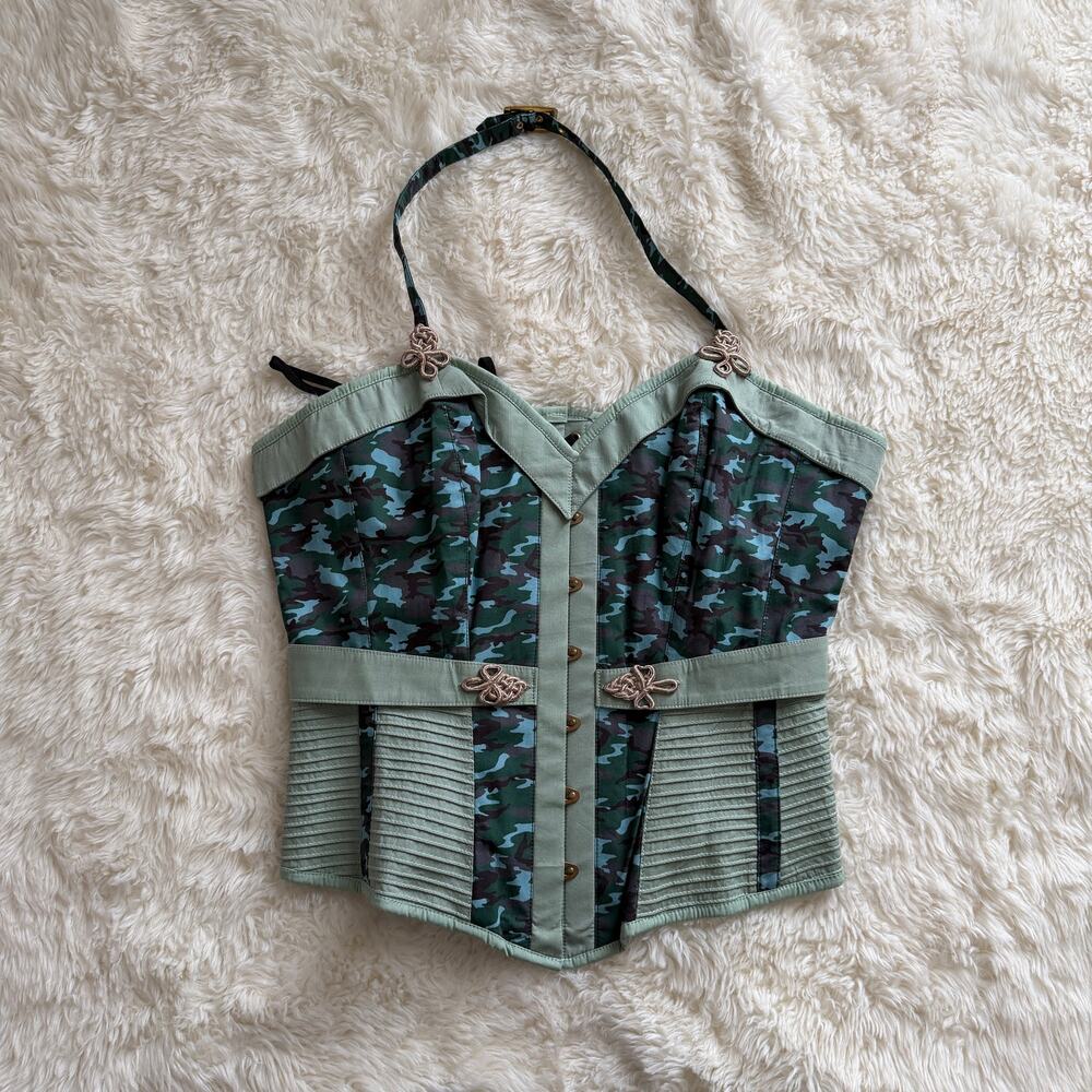 Corset Story Camo halter adjustable corset